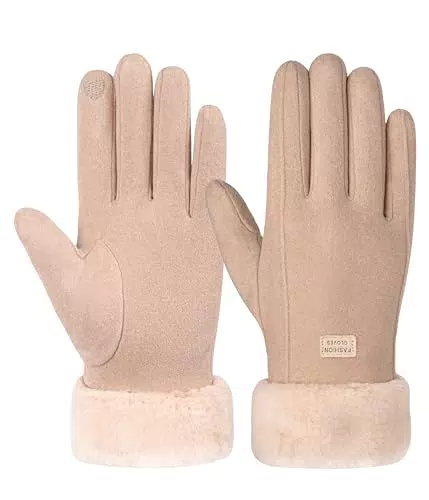 FORVEVO Handschuhe Damen Winter, Warme Touchscreen Winterhandschuhe，Thermo Handschuhe mit Fleece Futter für Outdoor Fahrrad Skifahren