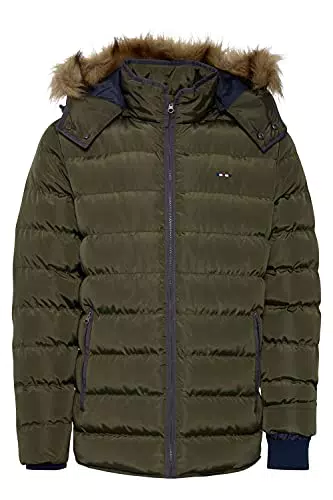 FQ1924 Aksel Herren Steppjacke Winterjacke mit Kapuze und Kunstfell