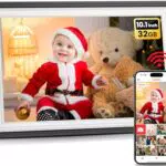 FRAMEO Digitaler Bilderrahmen WLAN 10,1 Zoll mit 32GB Speicher und Touchscreen