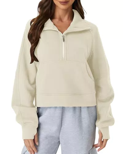 Friptspyg Damen Hoodie aus Samt Fleece mit Kapuze und Tasche – Winter Pullover