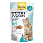 GimCat Nutri Pockets Insekt - Knuspriger Katzensnack mit funktionalen Inhaltsstoffen