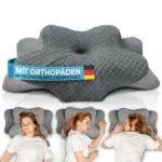 Glückstoff® Orthopädisches Nackenstützkissen aus Memory Foam für alle Schlaftypen
