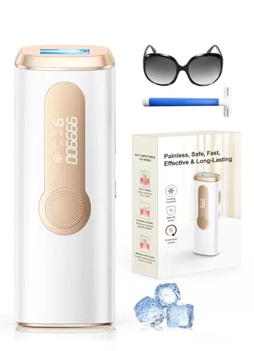 Haarlosy IPL Haarentfernungsgerät Laser mit Kühlung, Schmerzfrei für Körper und Gesicht