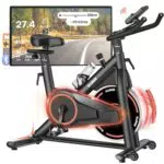 Heimtrainer Fahrrad mit App und LCD, Leises Ergometer Spinning Bike Indoor