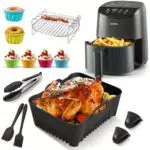 Cosori Zubehörset für 2L und Midea 2L Mini Heißluftfritteuse Silikon Einsatz BPA-frei