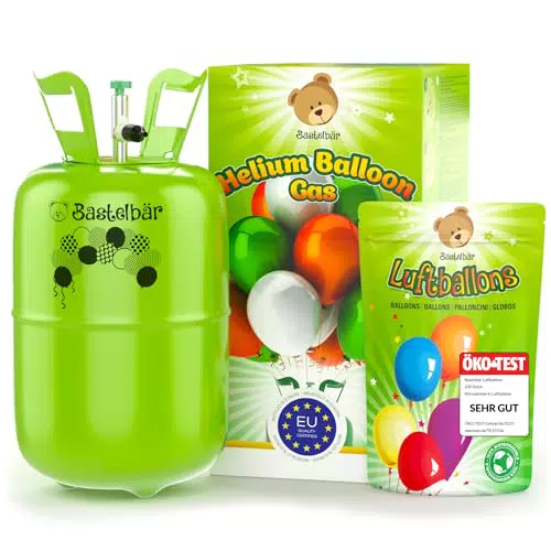 Helium Gasflasche Für Luftballons Ökotest Sehr Gut Made In EU Praktisches Füllsystem