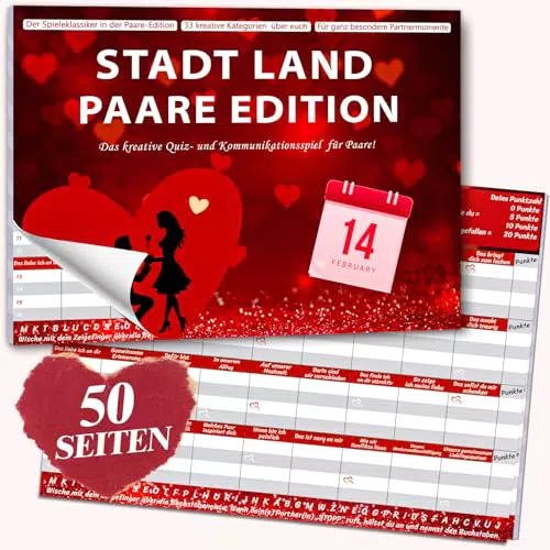Helixor Stadt Land Paare Spiel – Geschenkidee für Valentinstag, Jahrestag, Hochzeit