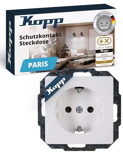Kopp Profipack Schutzkontakt-Steckdose 1-fach mit Berührungsschutz 16A 250V IP20