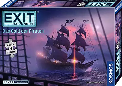 Kosmos EXIT Das Spiel + Puzzle Das Gold der Piraten Escape Room Gesellschaftsspiel