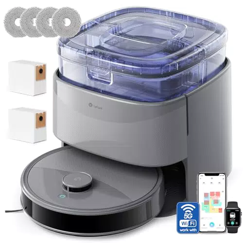 LEFANT M3 Saugroboter mit Wischfunktion, 12000Pa, LiDAR Navigation, App, Alexa