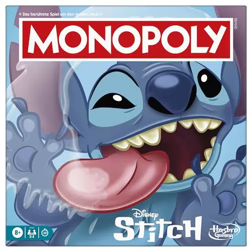 Monopoly Disney Stitch Edition Brettspiel Deutsch – Familienspiel Klassiker