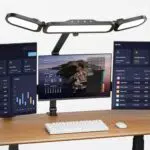 NUERPO LED Schreibtischlampe mit Klemme, dimmbar, verstellbar, Augenpflege