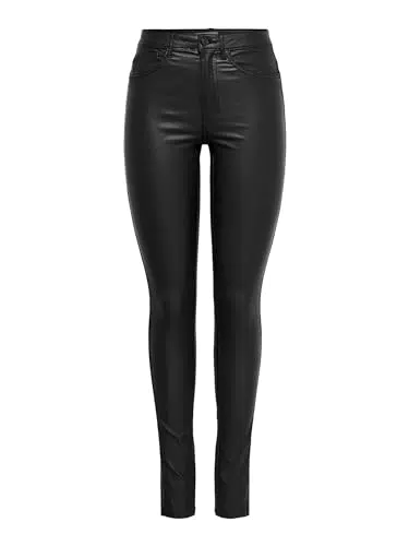 ONLY ONLROYAL Kunstlederhose Damen Skinny Fit – Elegante Kunstlederhose