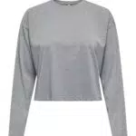 ONLY Onlmelle Langarm Glitter Top Damen Modisches Oberteil
