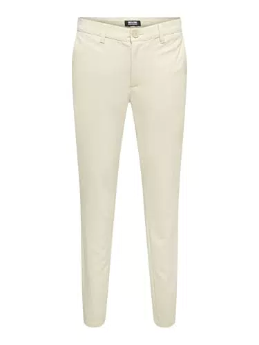 ONLY & SONS Mens Dark Grey Melange Trousers