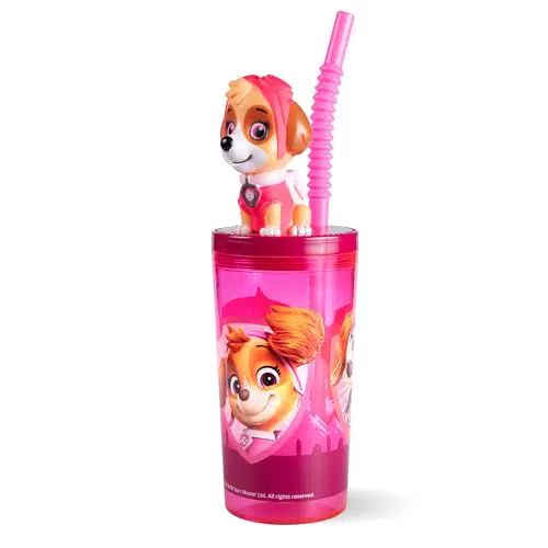 Paw Patrol Girl 3D Trinkbecher für Kinder mit Motiv, Kunststoff Becher