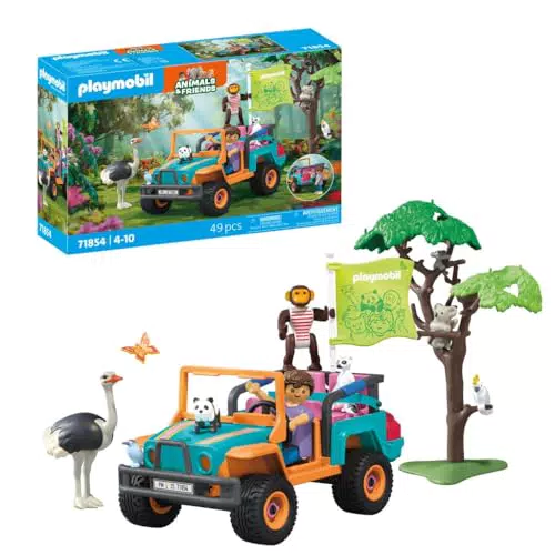 Playmobil Animals & Friends Geländewagen Spielzeug für Kinder ab 4 Jahren Fördert Kreativität