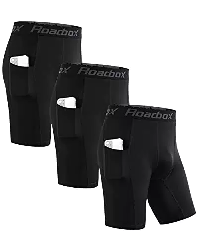 Roadbox Herren Kompressionsshorts - Schnelltrocknende Baselayer Unterhose für Laufen