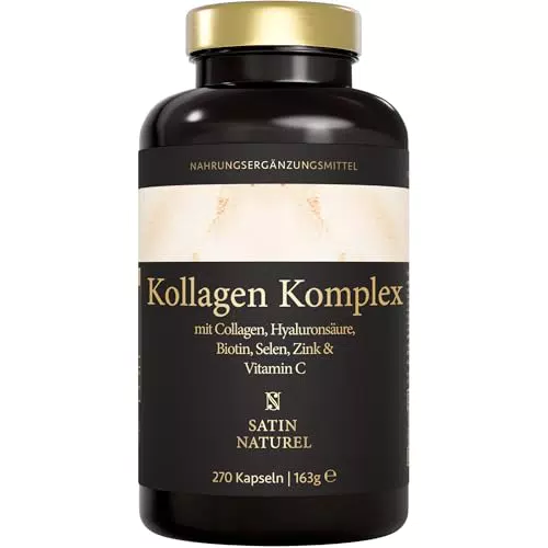 Satin Naturel Kollagenpulver mit Hyaluron und Vitamin C für Haut und Gelenke