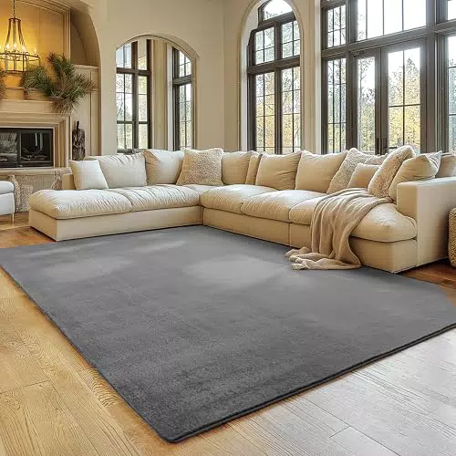 SIMPEX Kurzflor Teppich Waschbar, rutschfest und modern für Wohnzimmer und Kinderzimmer