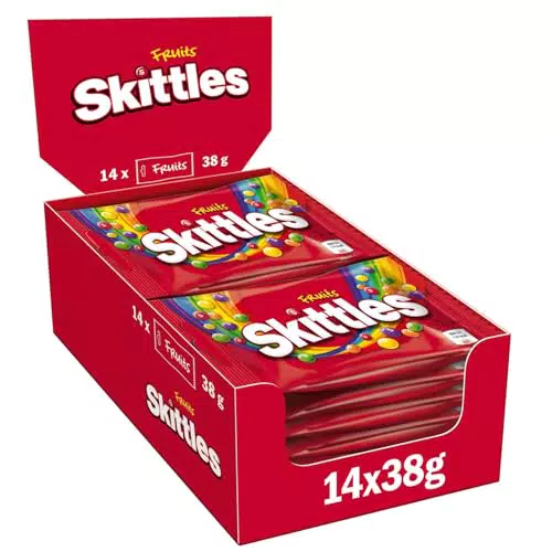 Skittles Crazy Sours Halloween Süßigkeiten - Vegane Kaubonbons für Snacks