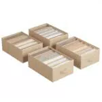 SONGMICS Kleiderschrank Organizer, Aufbewahrungsbox mit 6 Fächern, faltbar