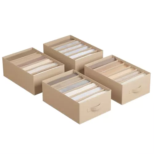 SONGMICS Kleiderschrank Organizer, Aufbewahrungsbox mit 6 Fächern, faltbar