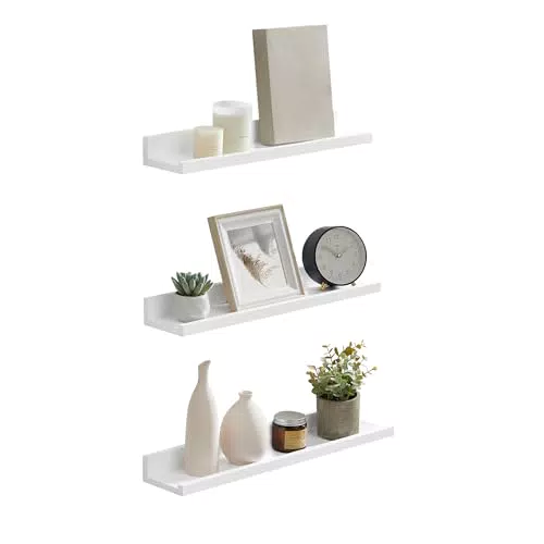 Songmics Wandregal Schweberegal für Bilderrahmen und Bücher Wohnzimmer Schlafzimmer