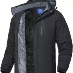 SPOSULEI Herren Winter Fleecejacke Warm Gefüttert Winddicht Wasserdicht Outdoor