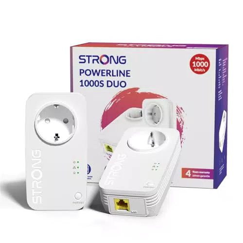 Strong PL1000S Powerline Adapter Set mit Gigabit LAN, AV1000, HomePlug AV2