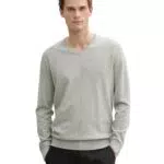 TOM TAILOR Herren Strickpullover mit V-Ausschnitt