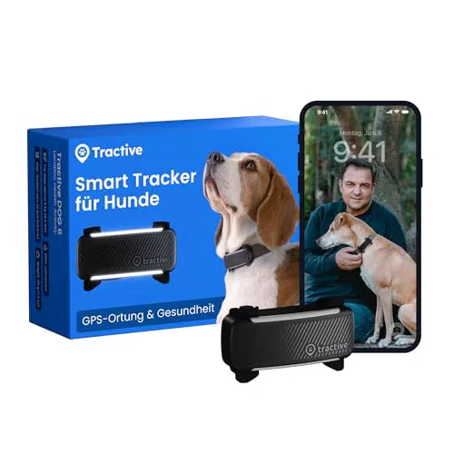 Tractive GPS Tracker für Hunde | Live-Ortung, Weglaufalarm, Aktivitätstracking