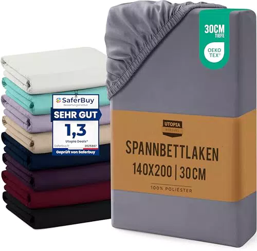 Utopia Bedding Spannbettlaken - Gebürstete Mikrofaser - Oeko Tex Standard 100