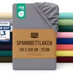 Utopia Bedding - Spannbettlaken 180x200cm - Grau - Gebürstete Polyester-Mikrofaser Spannbetttuch - 35 cm Tiefe Tasche