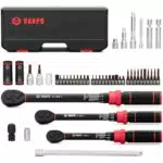 Vanpo Drehmomentschlüssel Set 1/4 3/8 1/2 Zoll für Auto Fahrrad Motorrad LKW