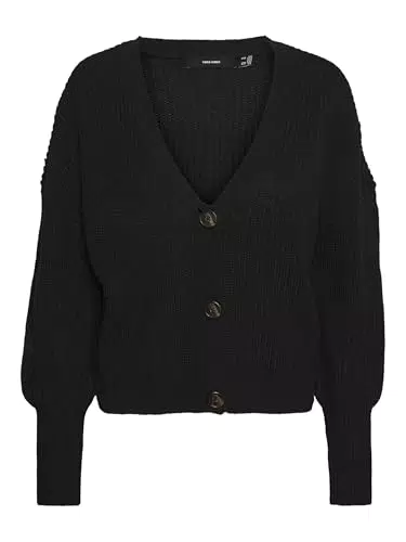 VERO MODA Damen VMLEA LS V-Neck Cardigan Pullover NOOS