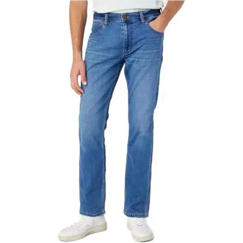 Wrangler Herren Jeans Greensboro Klassische Gerade Passform Denim