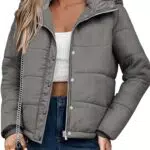 Zeagoo Damen Wintermantel Warmer Parka Steppmantel mit Kapuze Outdoorjacke