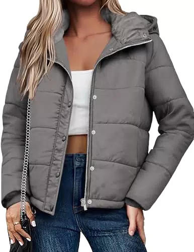 Zeagoo Damen Wintermantel Warmer Parka Steppmantel mit Kapuze Outdoorjacke