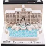 Trevi Brunnen 3D Wochenkalender 2026 Bastelkalender mit Architekturmodell