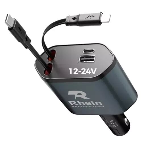 4 in 1 Zigarettenanzünder Auto Ladegerät Adapter Type-C QC 20W 66W Reise Gadget