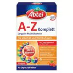 Abtei A-Z Komplett Langzeit-Multivitamine mit Natürlichem Vitamin C für Vitalität