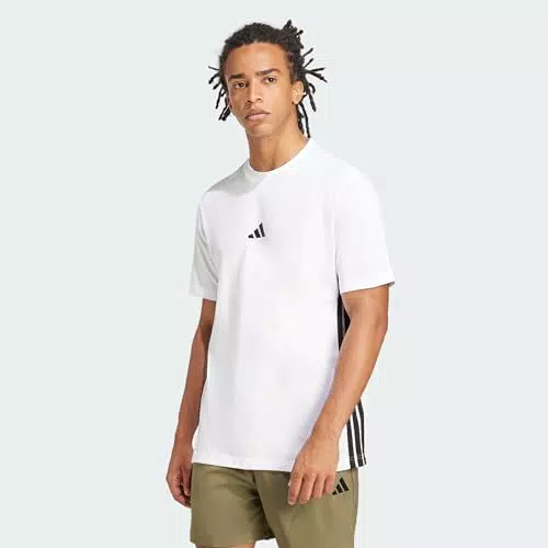adidas Herren Essential Three Stripes Single Jersey Tee