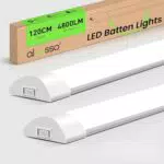 Alusso LED Röhre 120cm Integrierte Lichtleiste für Küche Garage Werkstatt Keller