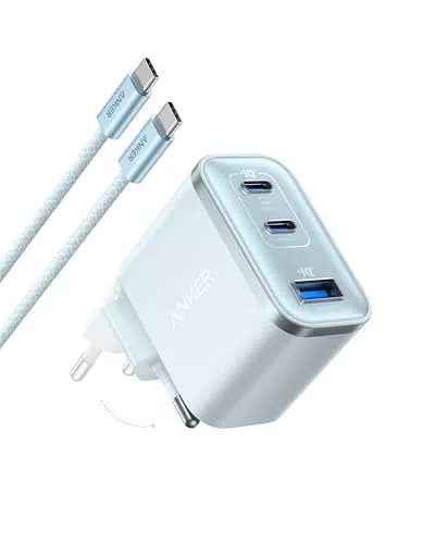 Anker Nano 70W USB C Ladegerät 3-Port Schnellladegerät für iPhone, MacBook, Galaxy