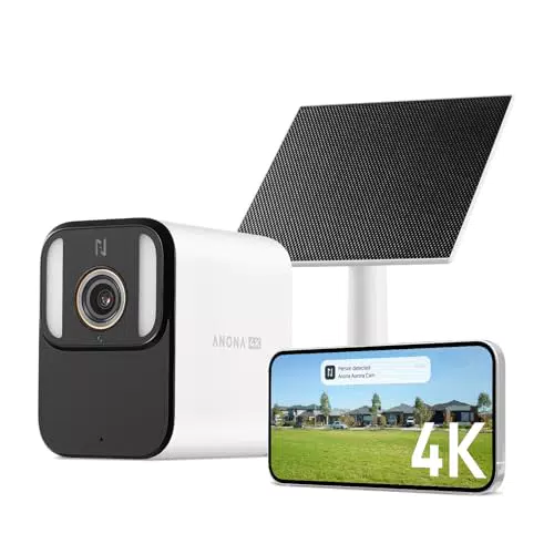 Anona Aurora 4K Solar Überwachungskamera Außen Kabellos 8MP Nachtsicht KI Auto-Tracking