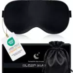 Aosun Schlafmaske Seide für Seitenschläfer, 100% Bio Maulbeerseide, Lichtdicht