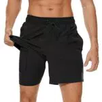 Arcweg Badehose Herren Kompression 2 in 1 Atmungsaktiv Badeshorts mit Taschen