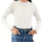 Arshiner Mädchen Langarmshirt Halber Rollkragenpullover Freizeitmode Herbst Winter