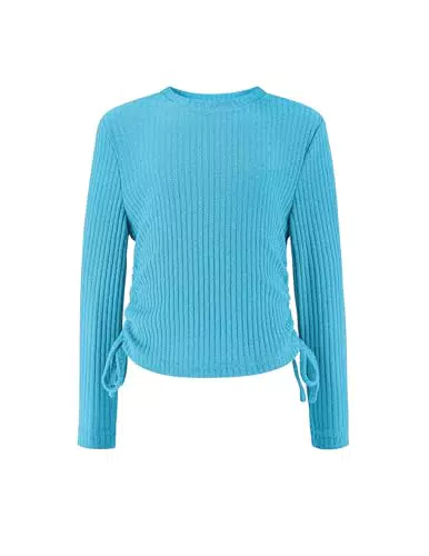Arshiner Mädchen Langarmshirt Pullover Rundhals Slim Freizeit Herbst Winter Elegant